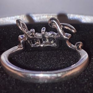 Sterling Silver 1/10th ctw faith ring